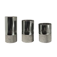 Mainstays gris Rechargeable sans flamme LED pilier bougies, différentes tailles, paquet de 3