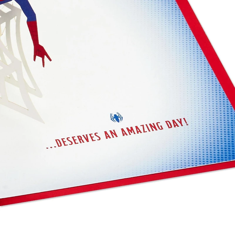 Carte de fête en relief, Signature – Paper Wonder de Hallmark (Spider-Man)