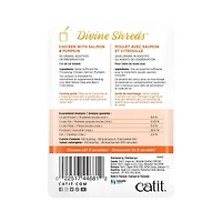 Garniture Divine Shreds pour chats, Poulet avec saumon et citrouille, 75 g