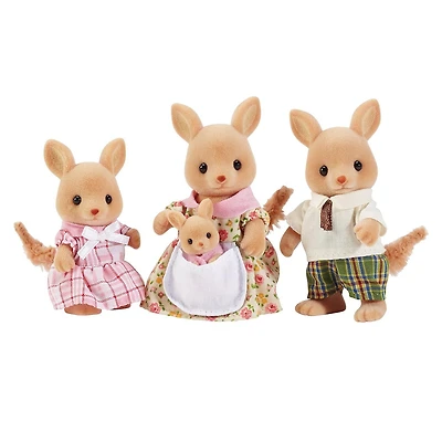 Famille Hopper Kangaroo de Calico Critters, ensemble de 4 poupées figurines à collectionner