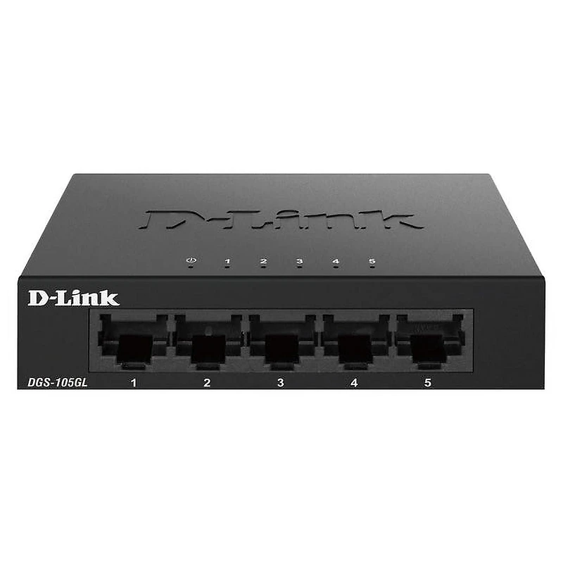 D-Link 5 Port Gigabit Metal Unmanaged Desktop Switch - DGS-105GL