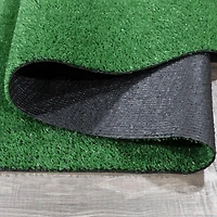 Garden Grass Collection Solid Design Rug, Green