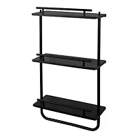 Era Soho Three Tier Wall Shelf, 16.14x29.76in, Matte Black