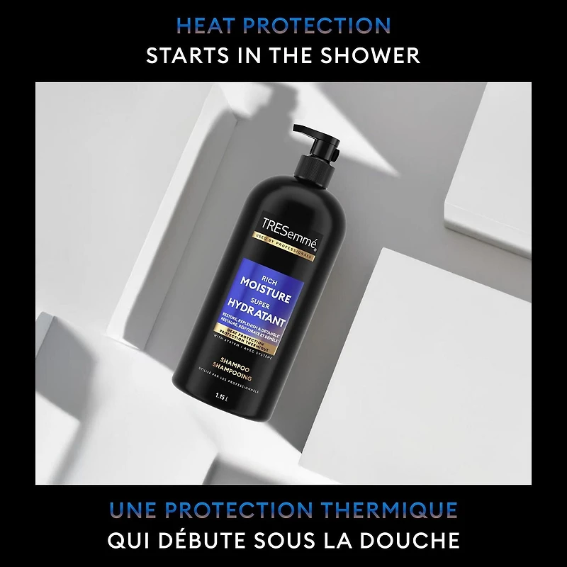 TRESemmé Rich Moisture + Hyaluronic Plex Shampoo with Pump, 1.15 L Shampoo with Pump