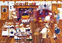 Buffalo Games Large Pieces Charles Wysocki Singing Piemakers 300 Piece Jigsaw Puzzle