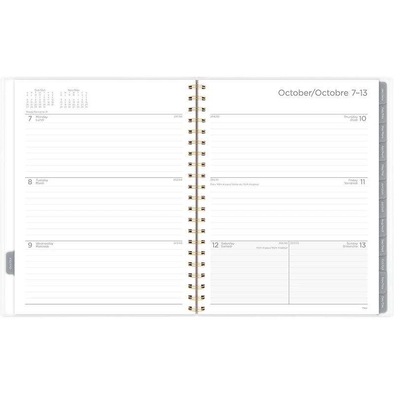 Mead Dark Floral Large Weekly/Monthly Clear Poly Planner, Planner