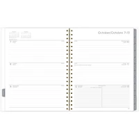 Mead Dark Floral Large Weekly/Monthly Clear Poly Planner, Planner
