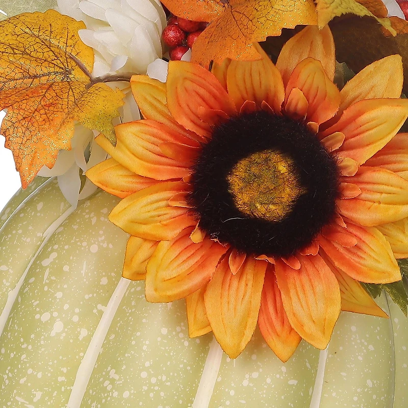 Citrouille verte au tournesol Récolte Floral citrouille décoration