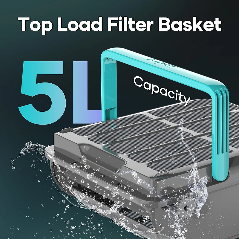 Aiper Surfer M1 Solar Powered Automatic Robotic Pool Skimmer Cleaner, Lasts 12 Hours, App Control, Ultrasonic Detection