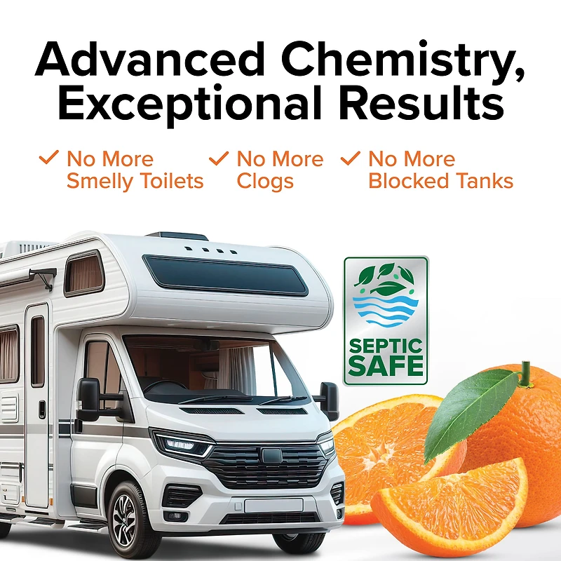 Camco TST MAX RV Traitement des toilettes Drop-INs - Parfum orange, paquet de 30 (41182)