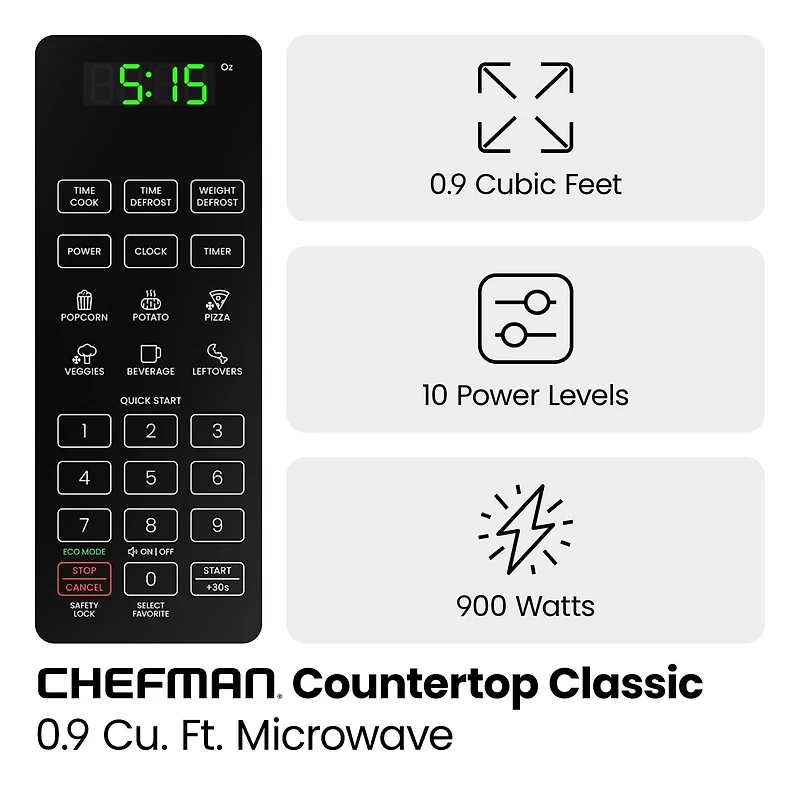 CHEFMAN 0.9CUFT MWO