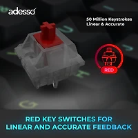 Adesso EasyTouch 1100 – Clavier mécanique compact multi-système filaire/sans fil/Bluetooth rétroéclairé VIA avec touche CoPilot AI