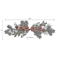 Christmas Pine Cone And White Berries Swag