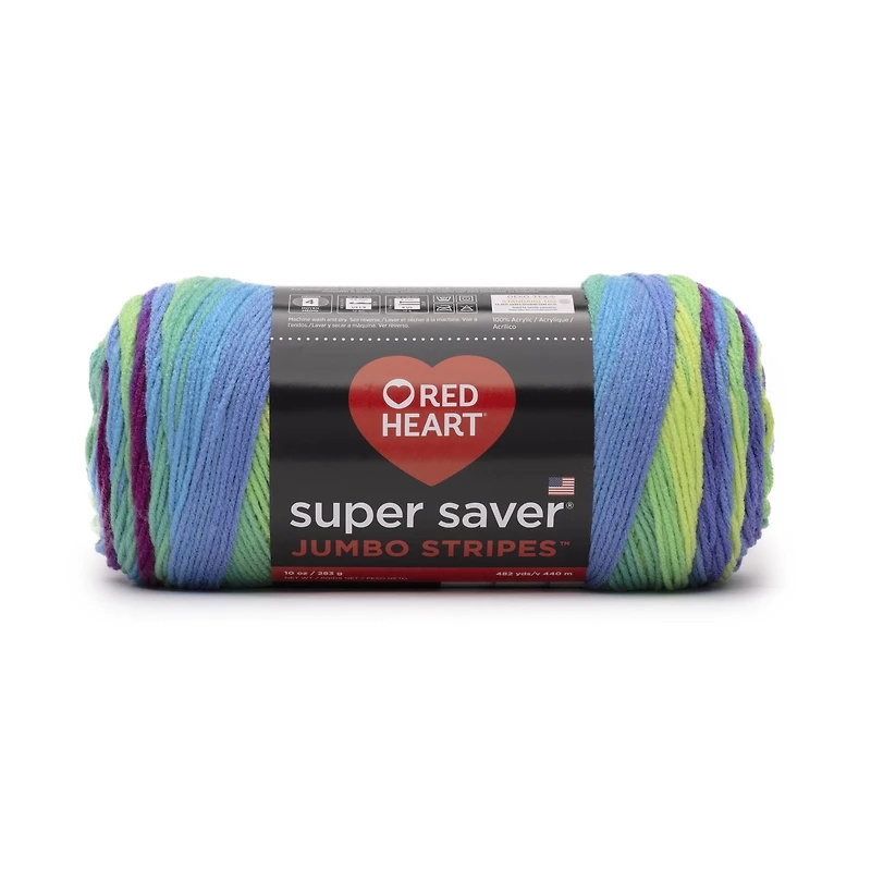 Red Heart® Fil Jumbo Super Saver®, Acrylique #4 Moyen, 10oz/283g, 482 Yards Fil durable, large gamme de couleurs