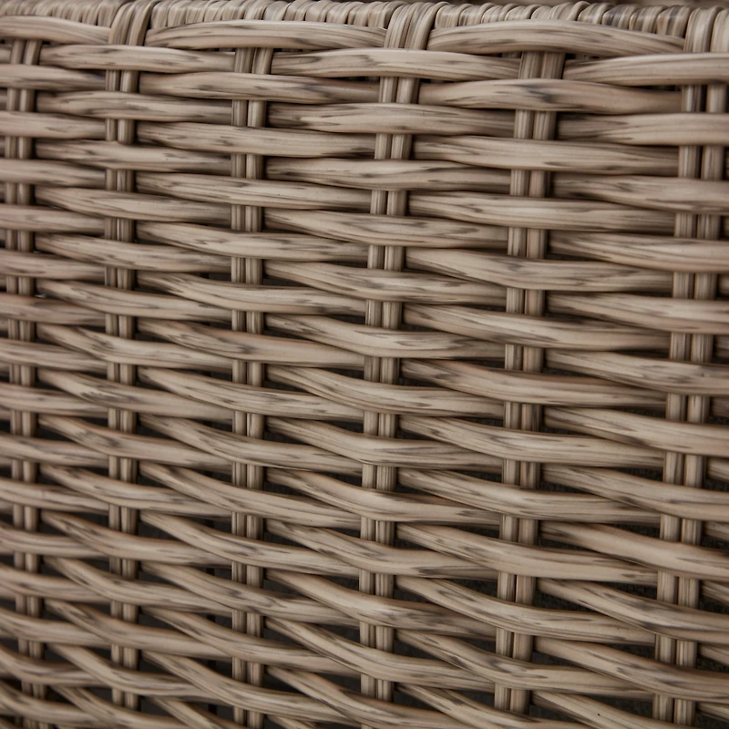 Chaise longue en osier pivotante pour extérieur Bellamy avec coussins et housse de protection Better Homes & Gardens, gris