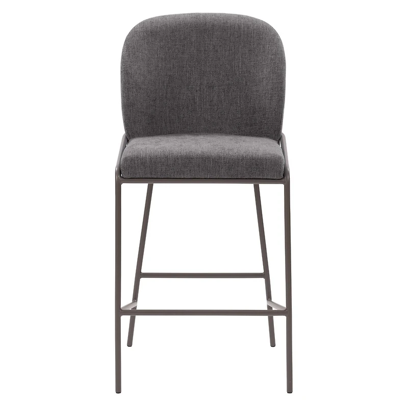 CorLiving Blakeley Modern Upholstered Indoor Counter Height Bar Stool with Metal Legs – Sold Individually
