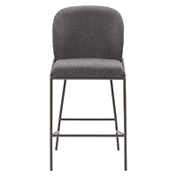 CorLiving Blakeley Modern Upholstered Indoor Counter Height Bar Stool with Metal Legs – Sold Individually