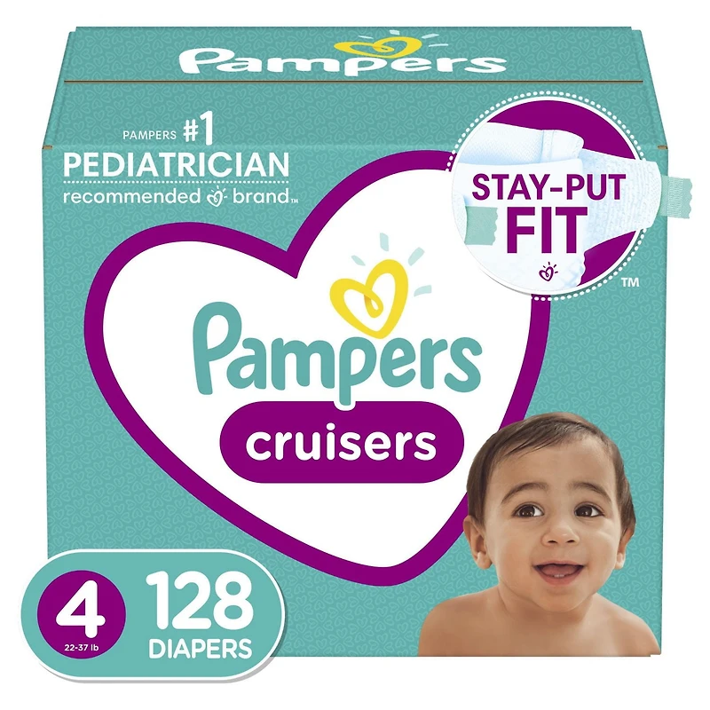 Pampers Cruisers Diapers, Super Econo Pack, Size 3-7, 144-72 Count