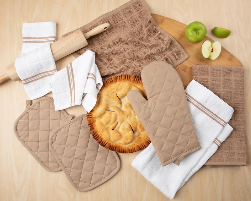 Mainstays, 8 Pack Kitchen Set, Brown, MAINSTAYS 8 PACK KITCHEN SET - BROWN