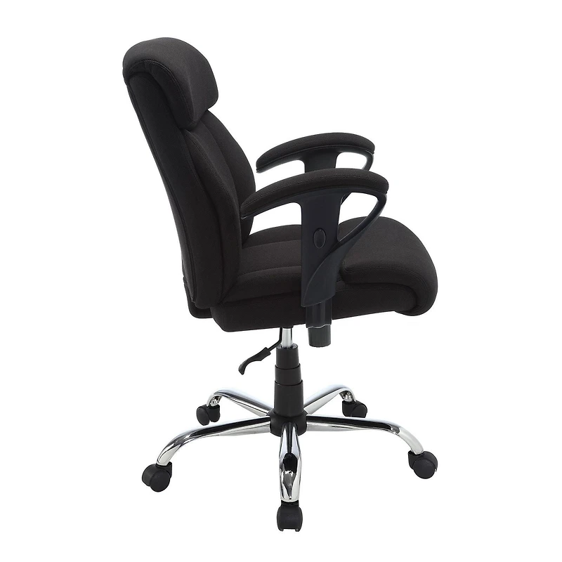 Serta – Fauteuil de direction pivotant en tissu maillé pour taille forte, noir