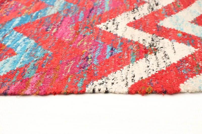ECARPETGALLERY Tapis Fait à la Main pour Salon, Salle à Manger et Chambre à Coucher Transitionnel Collection Sari Silk 5'3" x 7'3" en Rouge