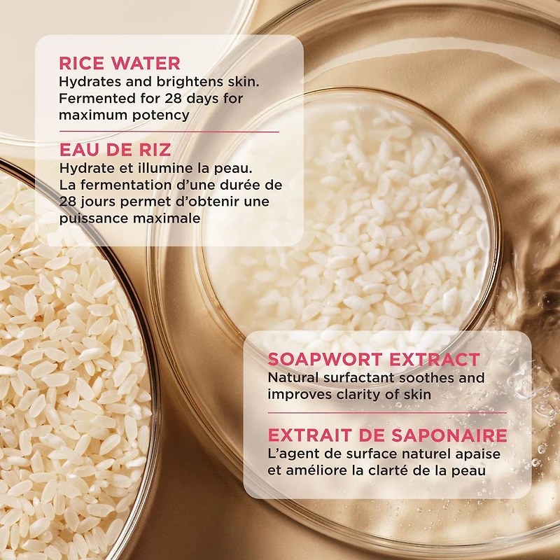 THE FACE SHOP Rice Water Bright Vegan Foaming Cleanser with Ceramide, Sulfate-Free, Clean, Korean Skin Care, Hydrating Daily Cleanser