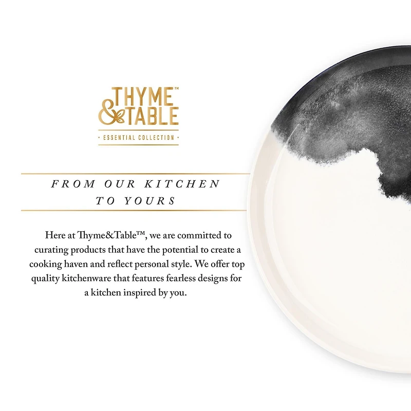 Assiette plate ronde en grès gris Thyme & Table