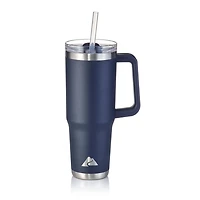 Ozark Trail Gobelet en acier inoxydable de 40 OZ avec poignée, paille, double paroi