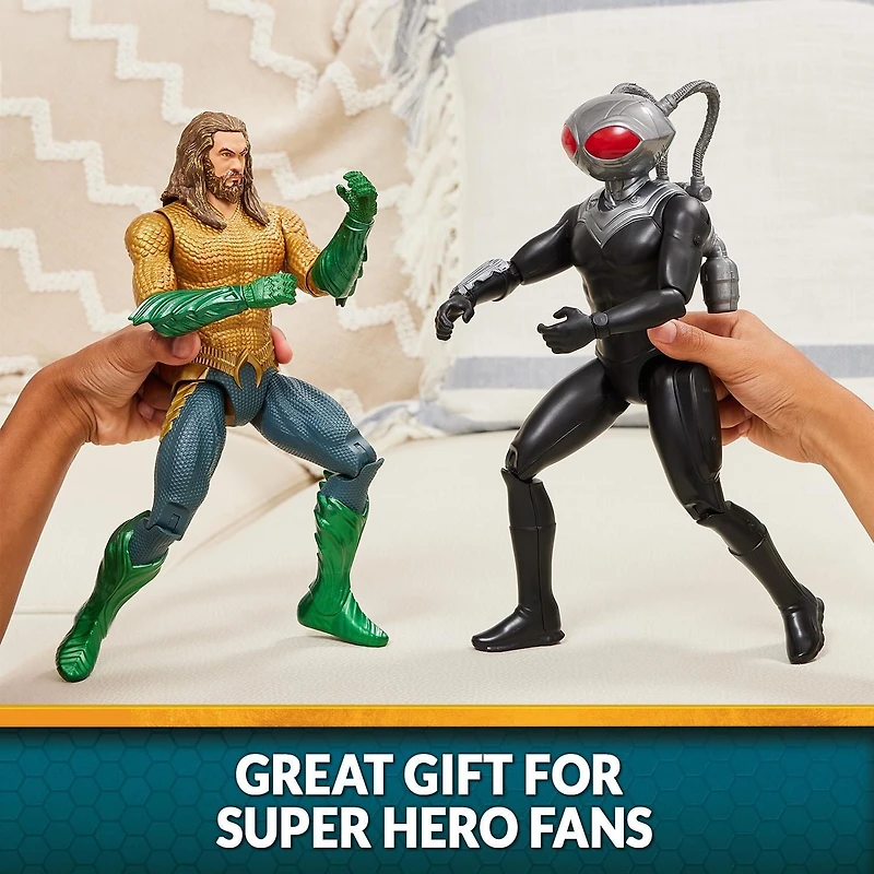 DC Comics, Aquaman, Figurine articulée Black Manta, 30 cm, modélisation minutieuse reproduisant les détails et le style du film, peut prendre différentes postures, jouets de super-héros à collectionne
