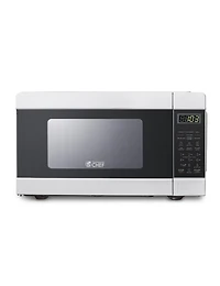 COMMERCIAL CHEF 0.9 Cu Ft Microwave with 10 Power Levels, Push Button and Child Lock, 900 Watt Microwave with Digital Controls, Countertop Microwave with Timer and Quick-Touch Menu, White