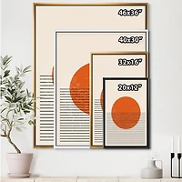 Designart Compositions géométriques minimales de formes élémentaires XIII ART MURAL À CADRE FLOTTÉ