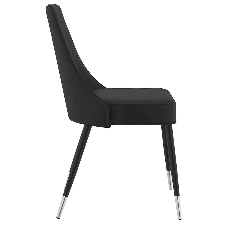 Ensemble de deux chaises d'appoint de mi-siècle en similicuir et métal – gris d’époque