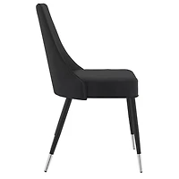 Ensemble de deux chaises d'appoint de mi-siècle en similicuir et métal – gris d’époque