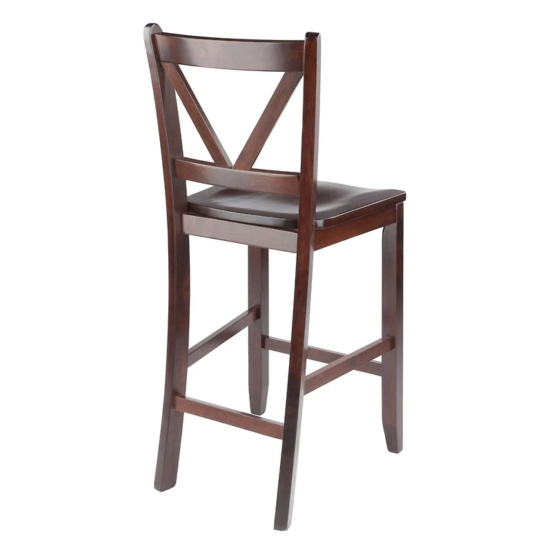 Winsome Orlando 5-Piece Set High Table, 2 Shelves with 4 V-Back Counter Stools - 94554
