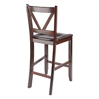 Winsome Orlando 5-Piece Set High Table, 2 Shelves with 4 V-Back Counter Stools - 94554