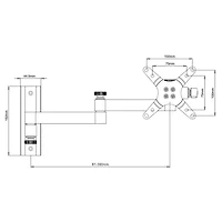 Techly Support mural inclinable/pivotant pour téléviseur LCD/LED de 13" à 30" 3 articulations Inclinaison +/-12° 180° horizontalement VESA jusqu'à 100x100 mm, Noir