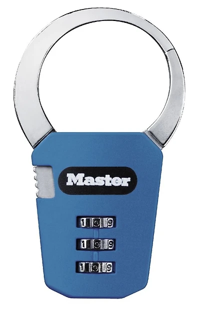 Cadenas pour sac à dos avec combinaisons personnalisées Master Lock #1550DAST 48mm; Blue, Vert, Rose ou Noir