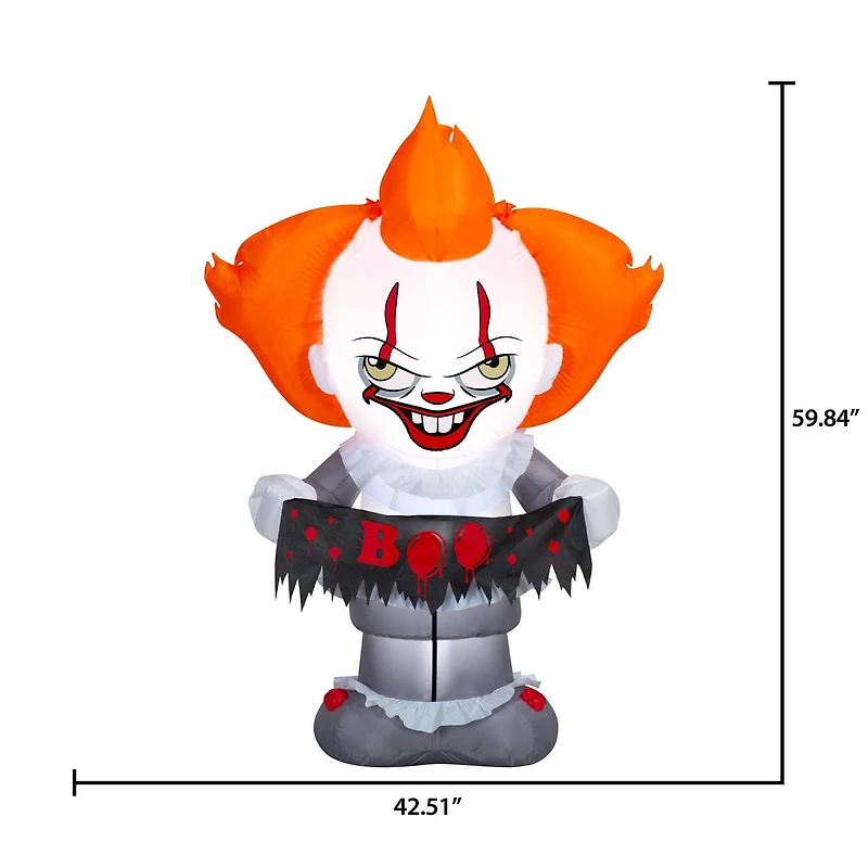 Pennywise à air comprimé avec bannière Welcome To Derry MD WB (WMCA)