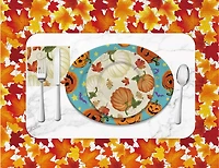 Pumpkin Small Round Paper Plates, 12CT