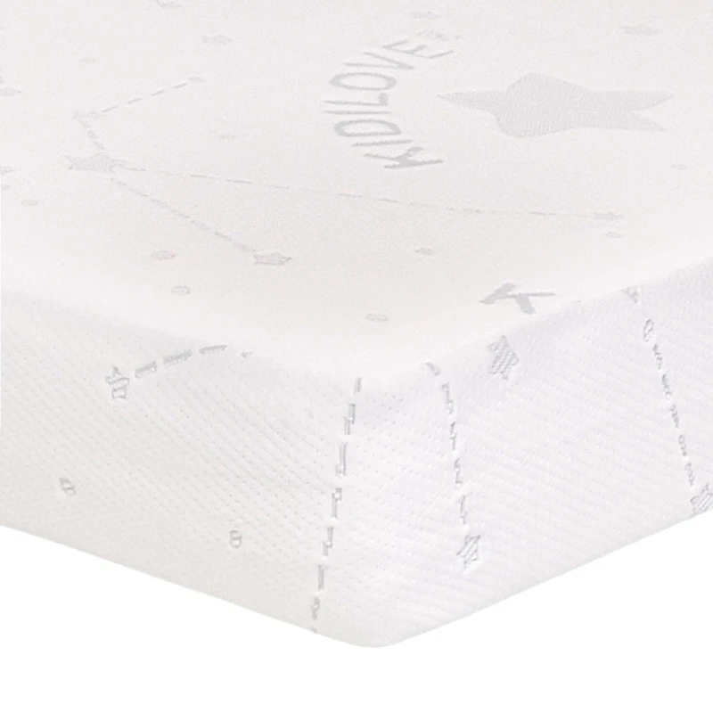 KidiLove Comfort 5"  Baby Crib and Toddler Bed Mattress With Cotton Cover In White