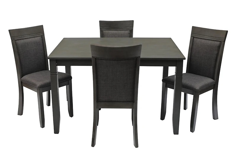 Table de salle à manger Nellie en bois massif K-Living en gris