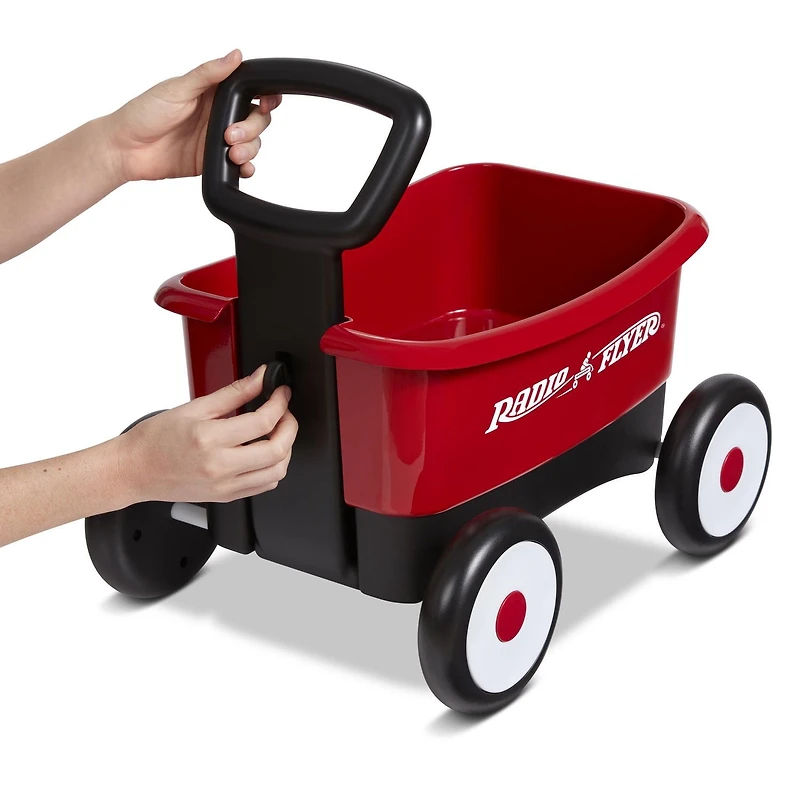 Radio Flyer Chariot Déambulateur à Pousser et à Tirer Chariot 2 en 1, 1 à 4 Ans