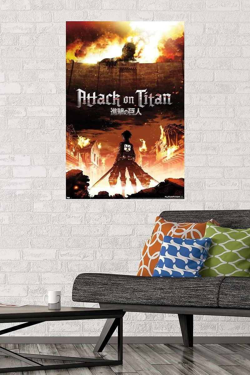 Attack on Titan - Fire Wall Poster