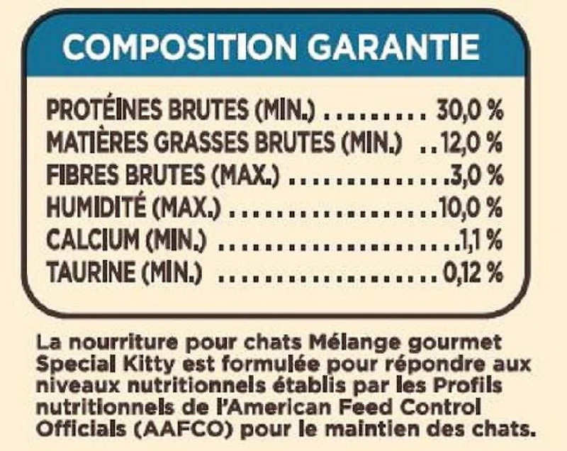 Nourriture sèche Mélange Gourmet de Special Kitty pour chats 3,2 kg