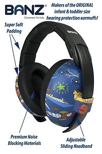 Baby Banz - Cache-oreilles - Protection auditive pour bébé - De 2 mois à 2 ans et plus - Meilleur indice de réduction du bruit de l'industrie - Doux et confortable - Protection auditive pour bébé Convient aux enfants de 2 mois à 2 ans