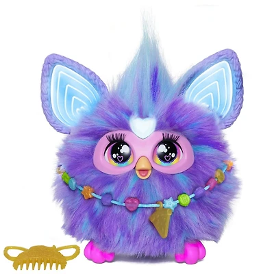Furby Purple Interactive Plush Toy - French Version, Ages 6 and up