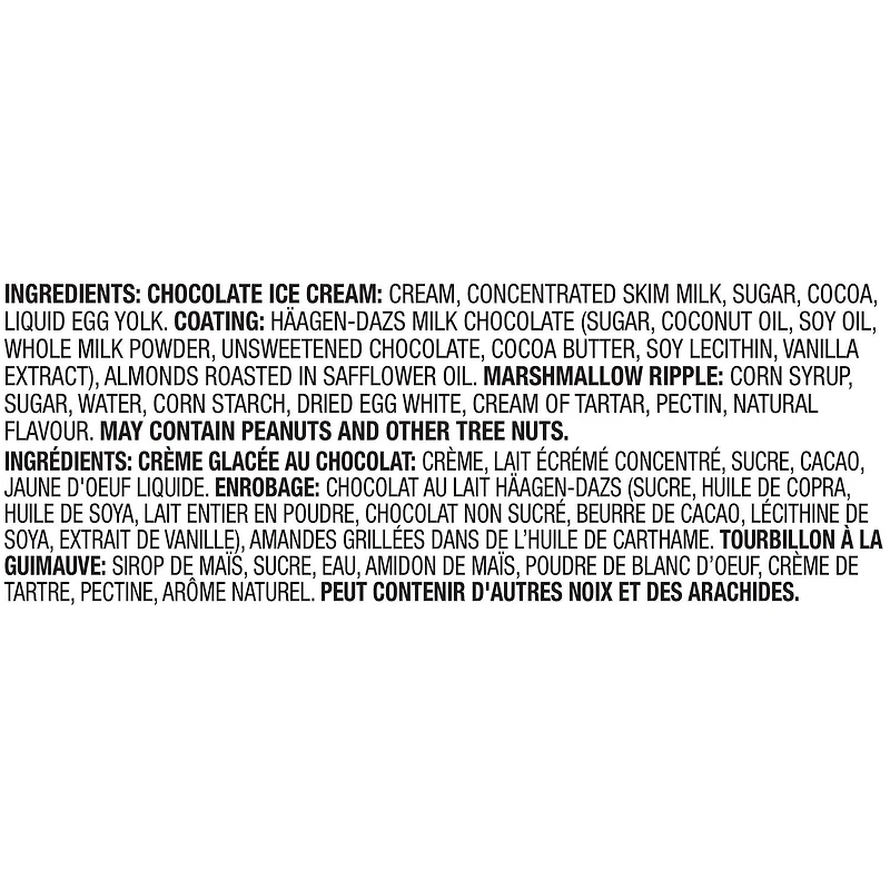 Barres de crème glacée HÄAGEN-DAZS® Exträaz(MC) Rocky Road 3 x 72 ml