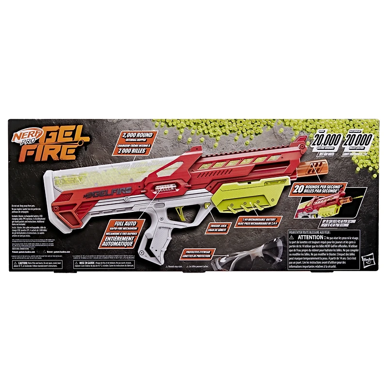 Nerf Pro Gelfire Warp Speed, blaster motorisé et 20 000 billes Gelfire