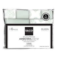 Safdie & Co. Premium Ultra Soft Bedding Antibacterial Sheet Set 6PC Double Sage