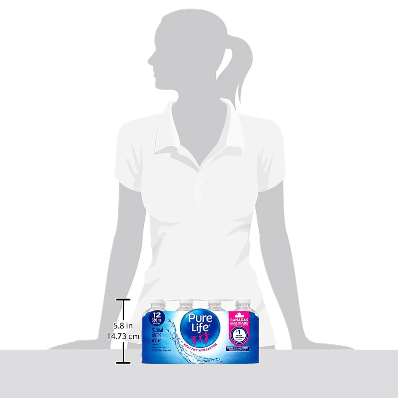 Eau de source naturelle à 100 % Pure Life 12x330ml